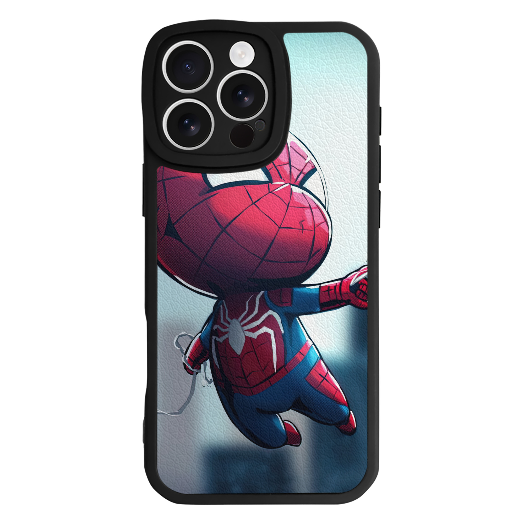 Spider Man スパイダーマン 【iPhone 16シリーズ対応】シリコンスマホケース（レザー調） 材質：シリコン